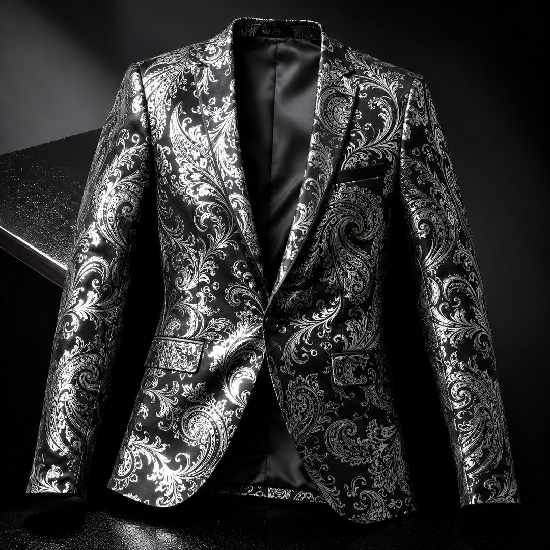 Barocco Foil-Print Party Blazer — ce_metastatic_06