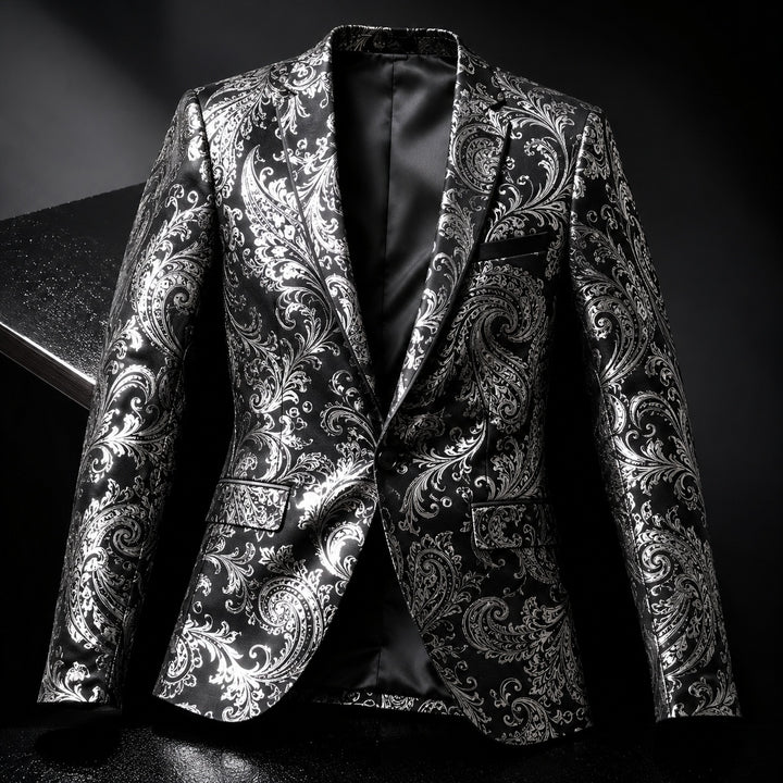 Barocco Foil-Print Party Blazer — ce_metastatic_06