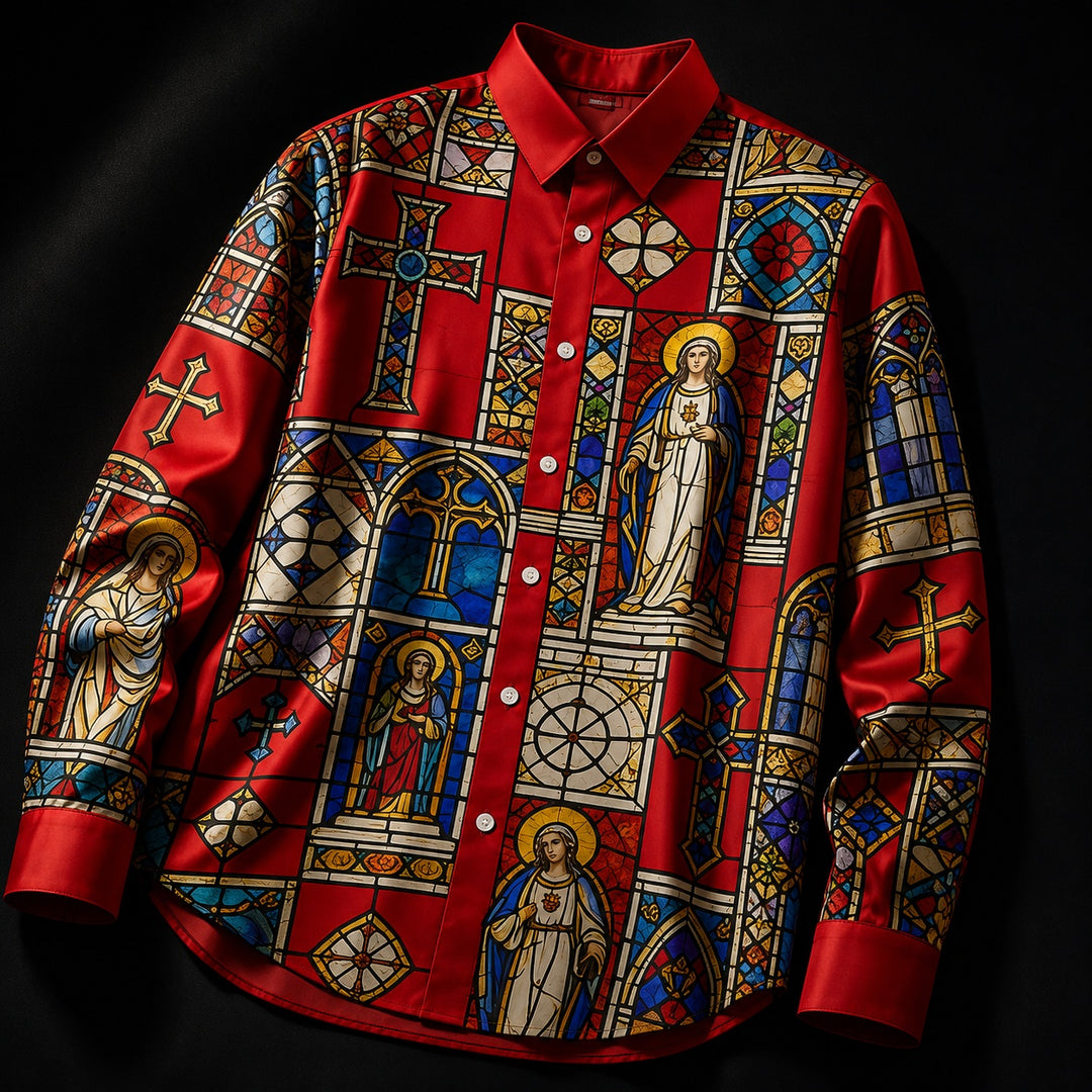 Basilica Stained-Glass Print Shirt — ce_metastatic_01