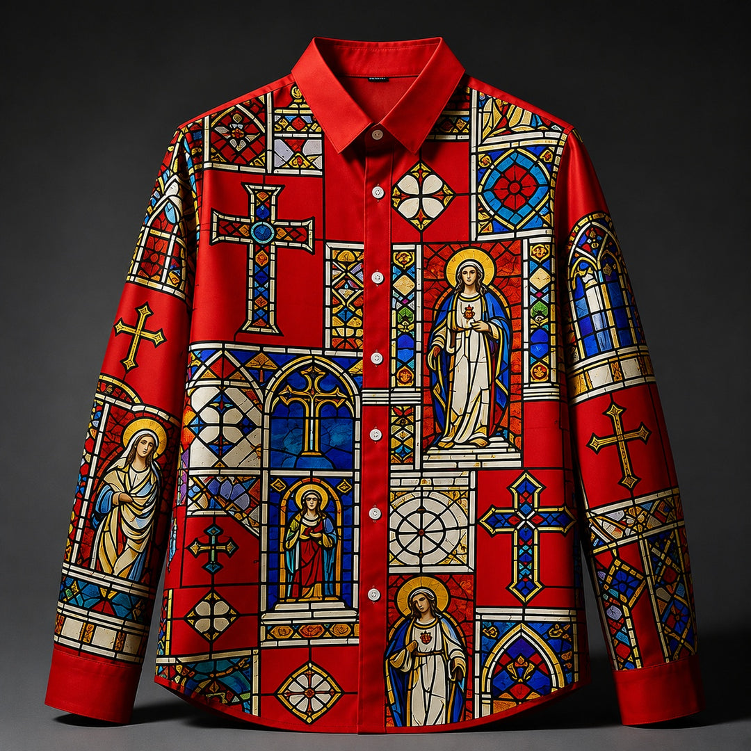 Basilica Stained-Glass Print Shirt — ce_metastatic_08