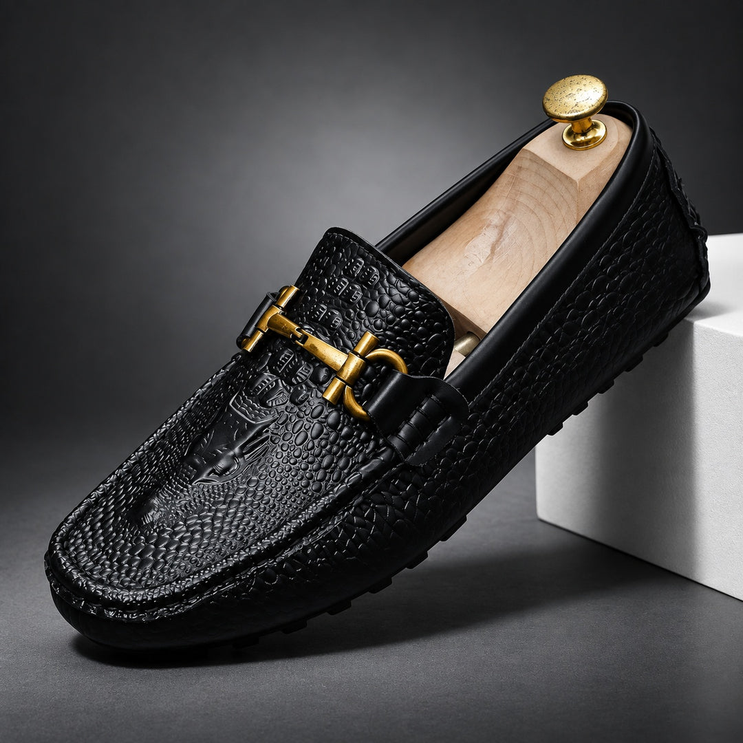 Bayou Croc Driving Loafers — ce_angle_01