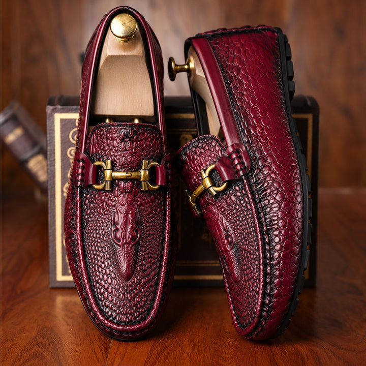 Bayou Croc Driving Loafers — ce_angle_01