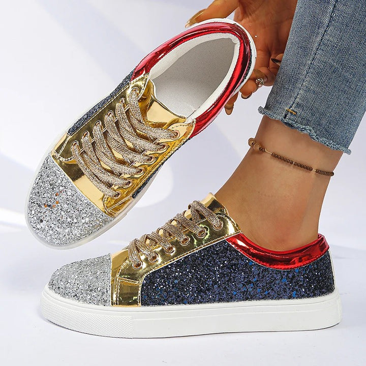 Scintillio Glitter Lace-Up Sneakers