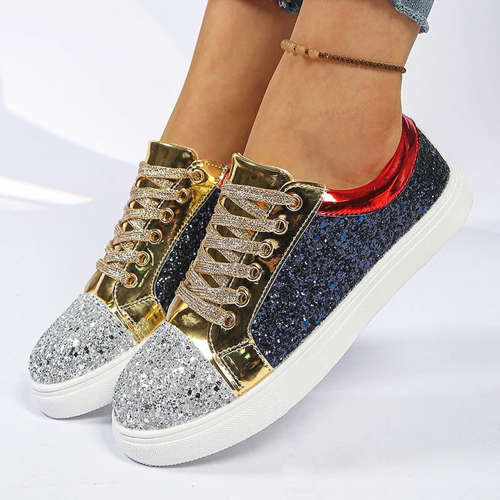 Scintillio Glitter Lace-Up Sneakers