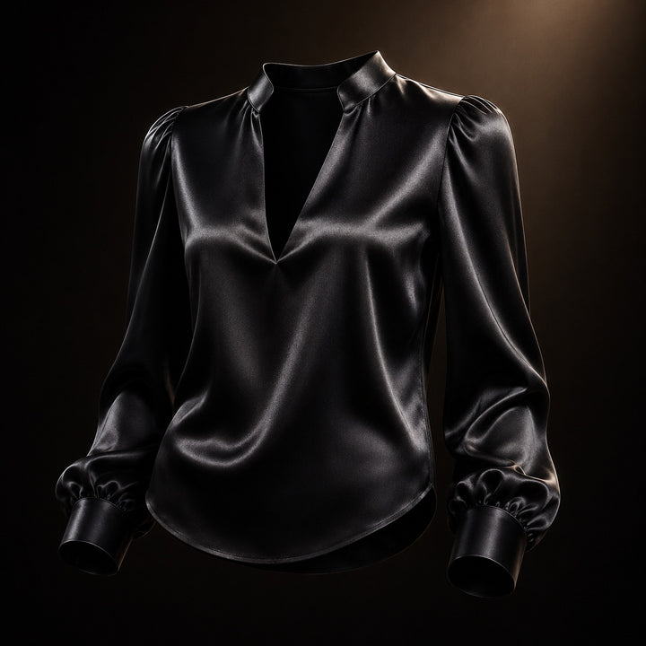 Belvedere Satin V-Neck Blouse — ce_soul_s3_01