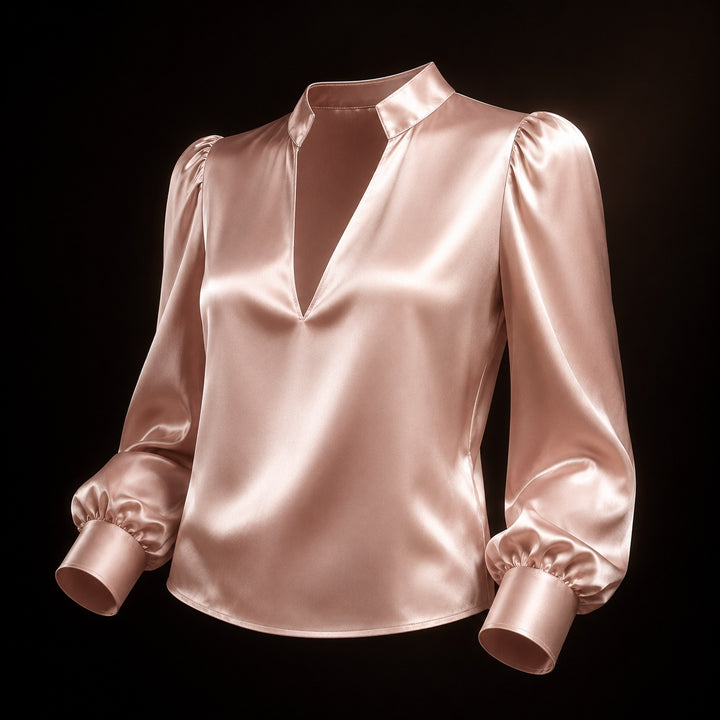Belvedere Satin V-Neck Blouse — ce_soul_s3_01