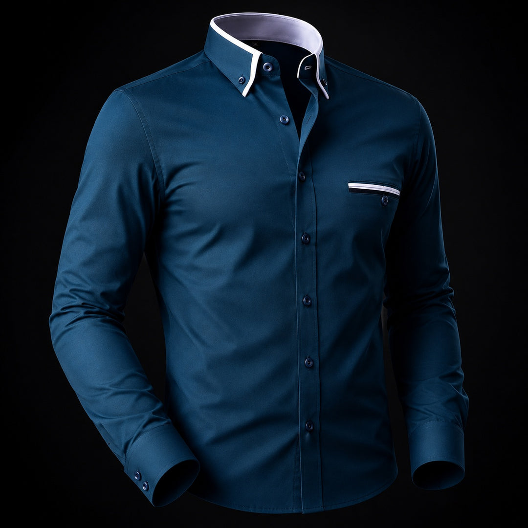 Bordino Contrast-Collar Dress Shirt — ce_metastatic_05