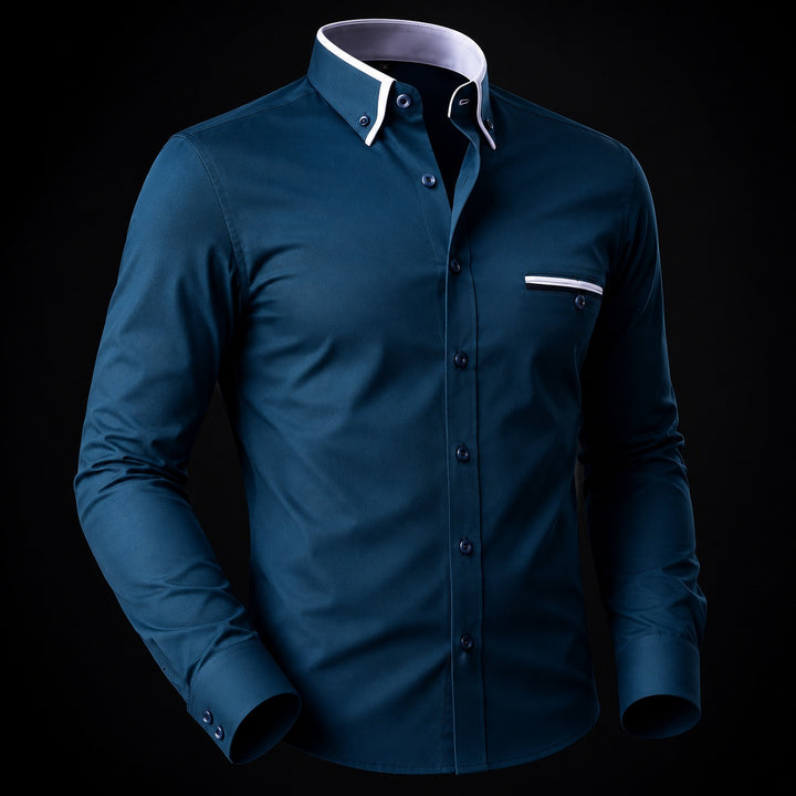 Bordino Contrast-Collar Dress Shirt — ce_metastatic_05