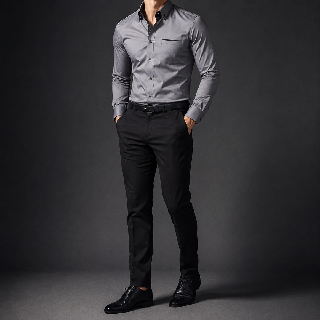 Bordino Contrast-Collar Dress Shirt — ce_studio_01