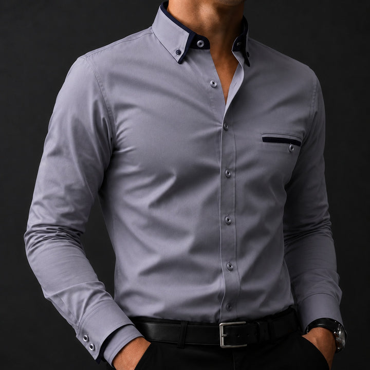 Bordino Contrast-Collar Dress Shirt — ce_metastatic_08
