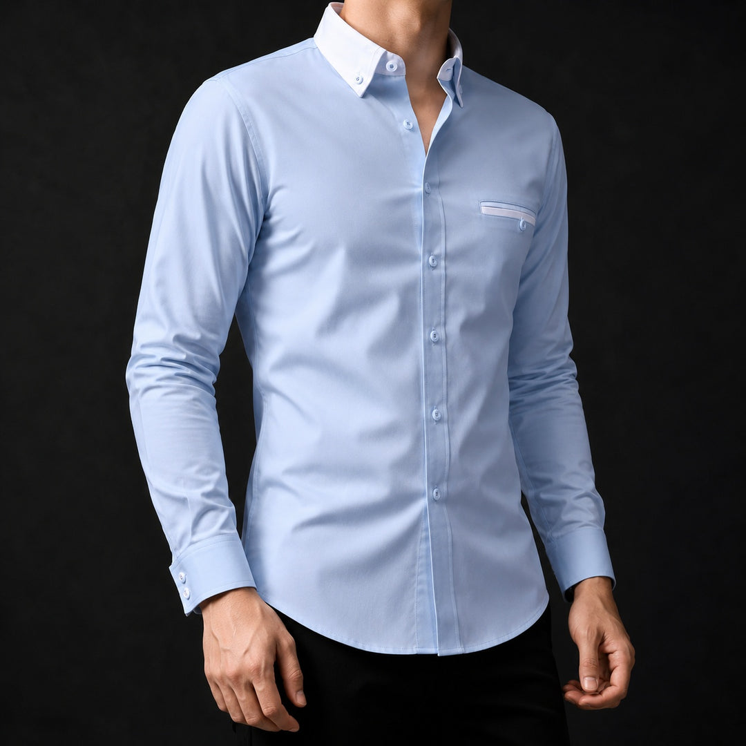 Bordino Contrast-Collar Dress Shirt — ce_studio_01