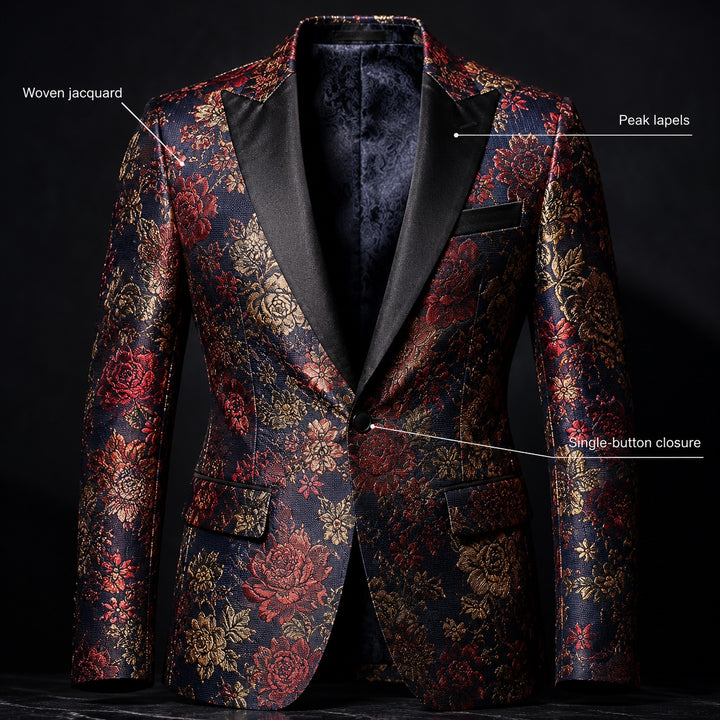 Broccato Jacquard Floral Blazer — ce_metastatic_08