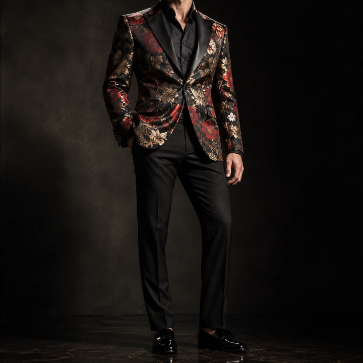 Broccato Jacquard Floral Blazer — ce_studio_01