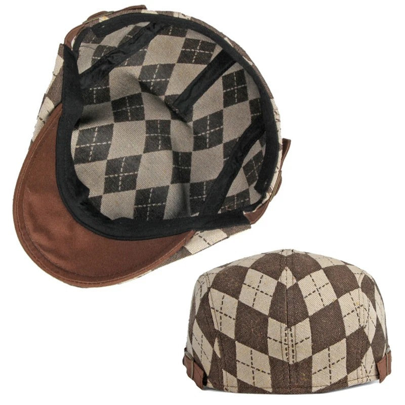 Caddie Argyle Flat Cap