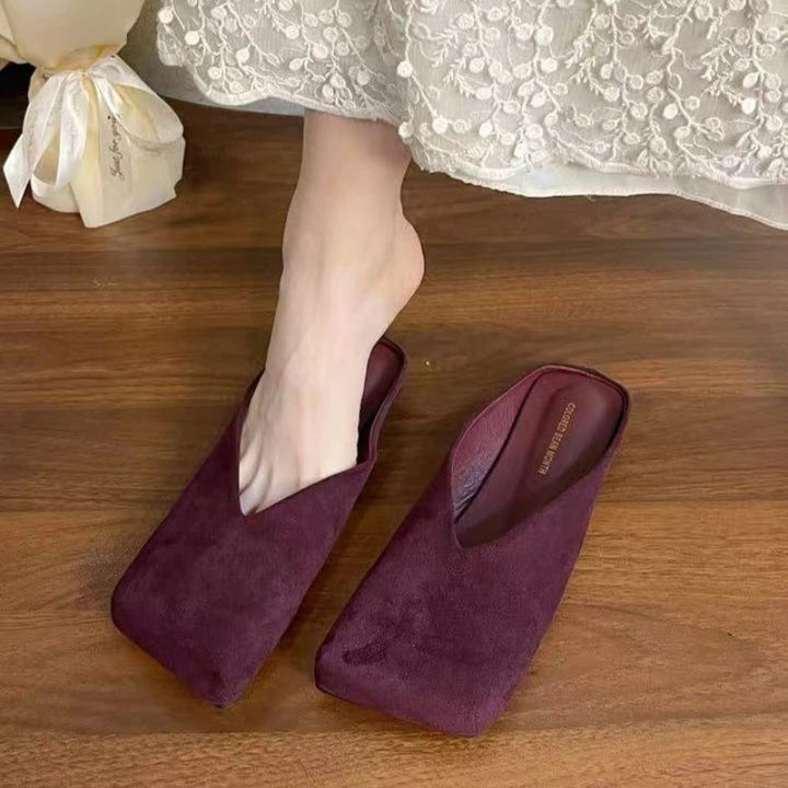 Giada Square-Toe Mules