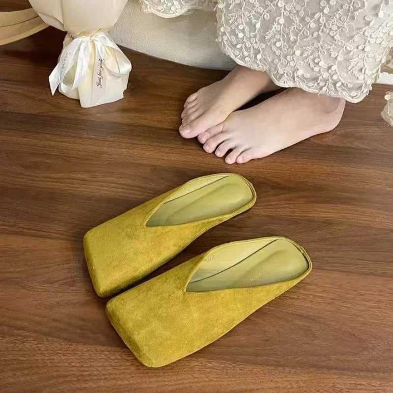 Giada Square-Toe Mules