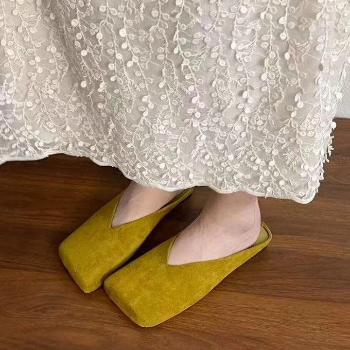 Giada Square-Toe Mules