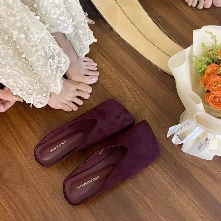 Giada Square-Toe Mules