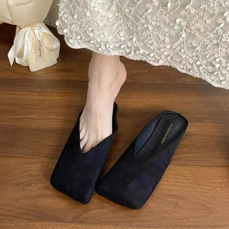 Giada Square-Toe Mules