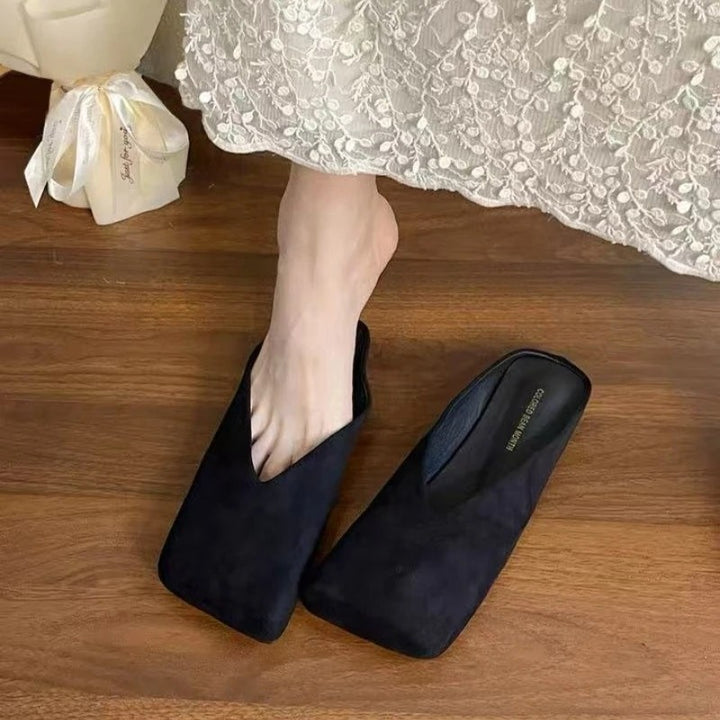 Giada Square-Toe Mules
