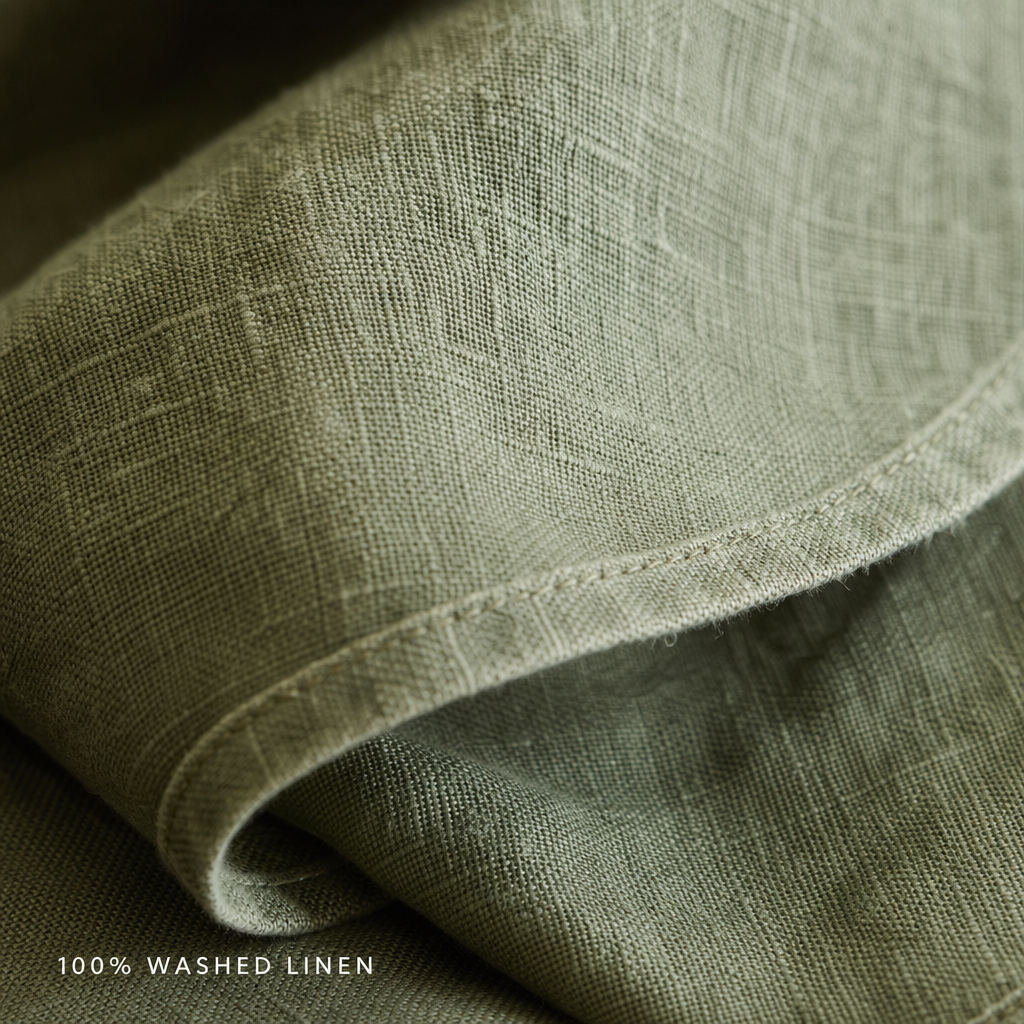 Claudette Cap Sleeve Linen Top — 02_linen_texture_macro