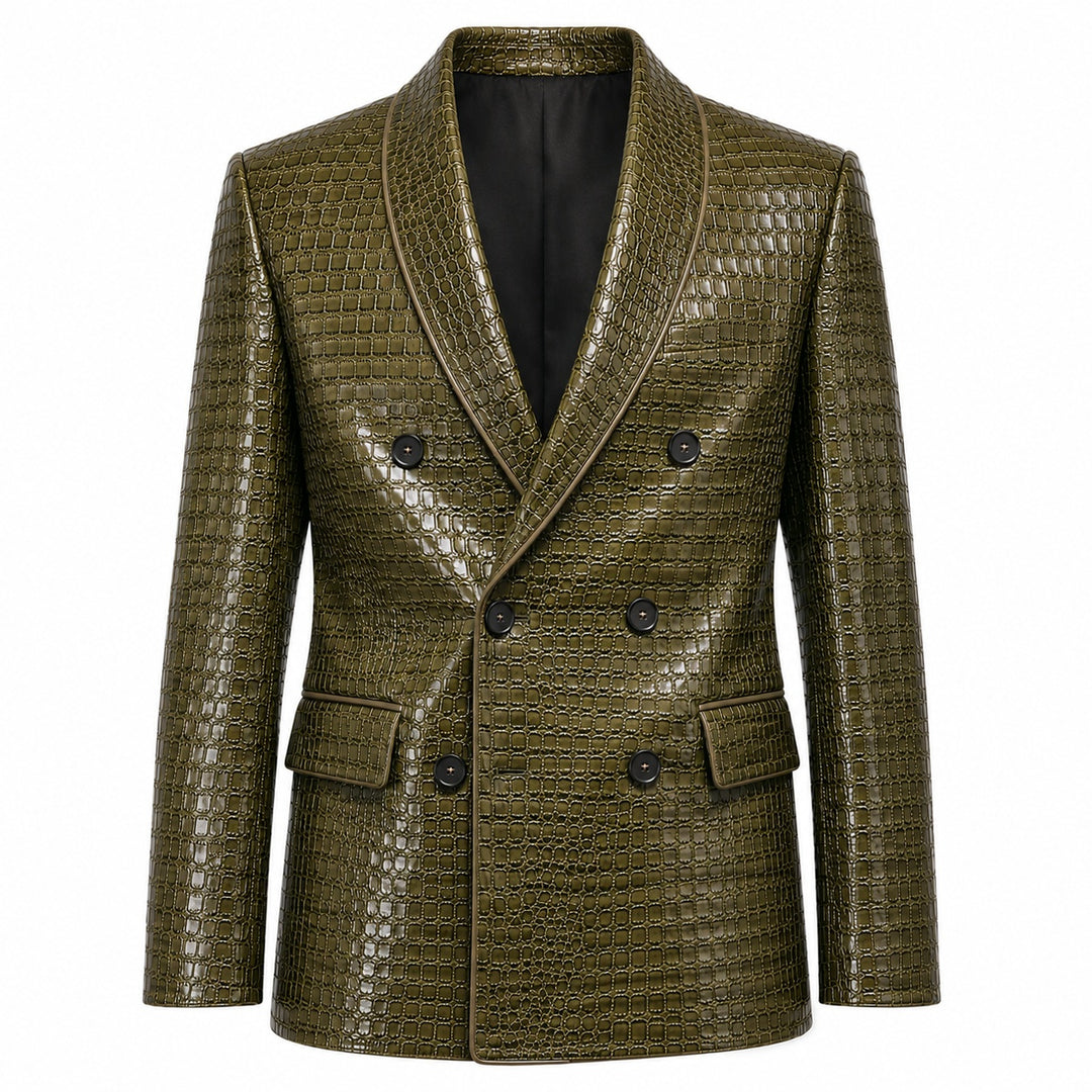Caimano Croc-Embossed Leather Blazer — ce_wb_01