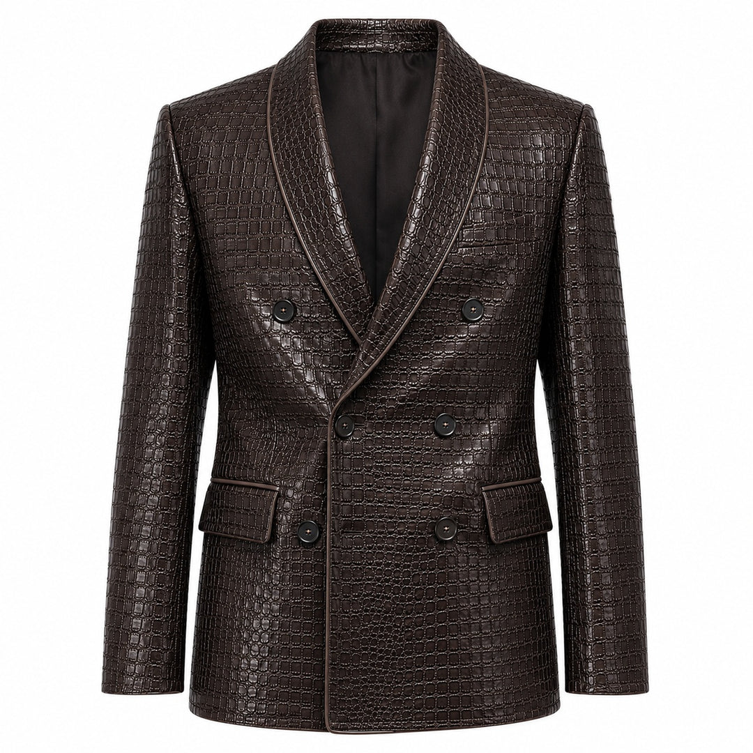 Caimano Croc-Embossed Leather Blazer — ce_wb_01