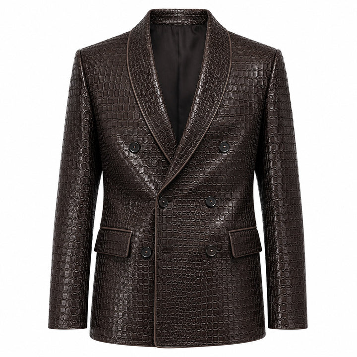 Caimano Croc-Embossed Leather Blazer — ce_wb_01