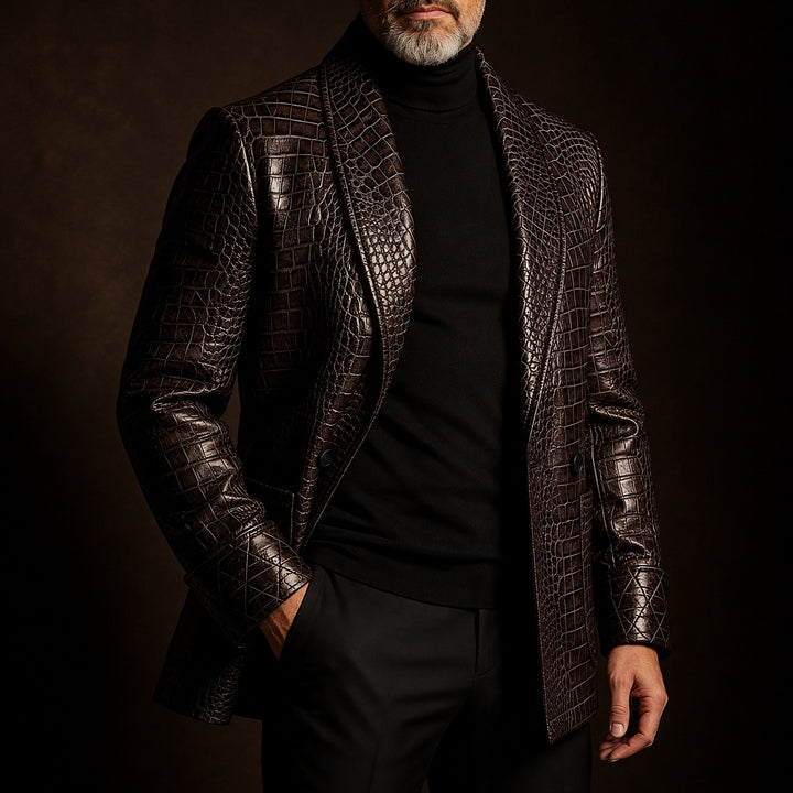 Caimano Croc-Embossed Leather Blazer — ce_metastatic_02