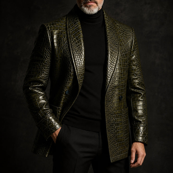 Caimano Croc-Embossed Leather Blazer — ce_metastatic_04