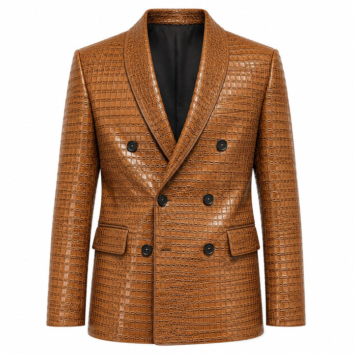 Caimano Croc-Embossed Leather Blazer — ce_wb_01