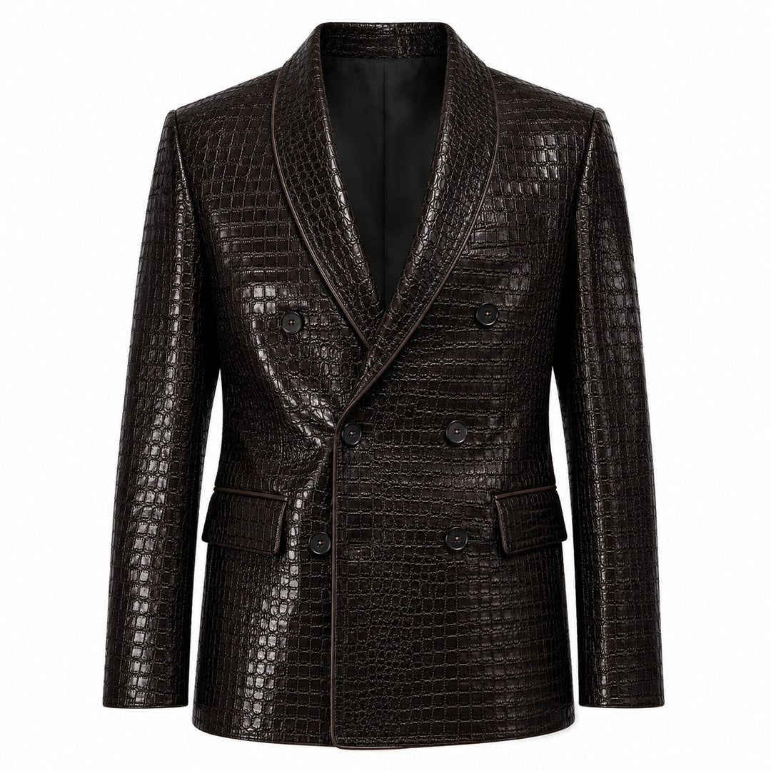 Caimano Croc-Embossed Leather Blazer — ce_wb_01
