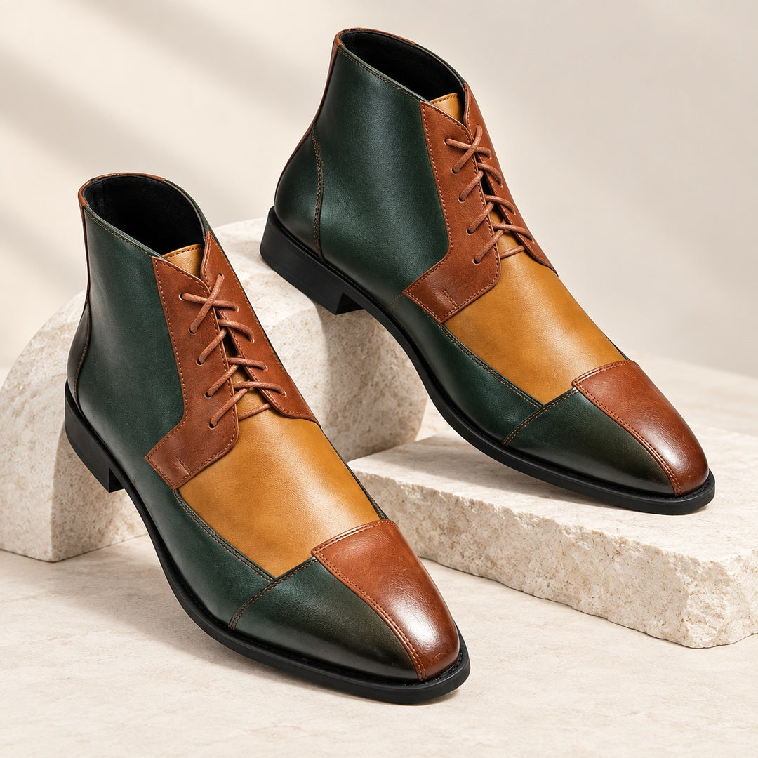 Captoe Colorblock Ankle Boots — ce_metastatic_01