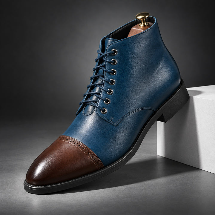 Captoe Colorblock Ankle Boots — ce_angle_01