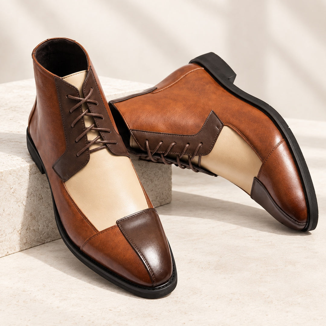 Captoe Colorblock Ankle Boots — ce_metastatic_01