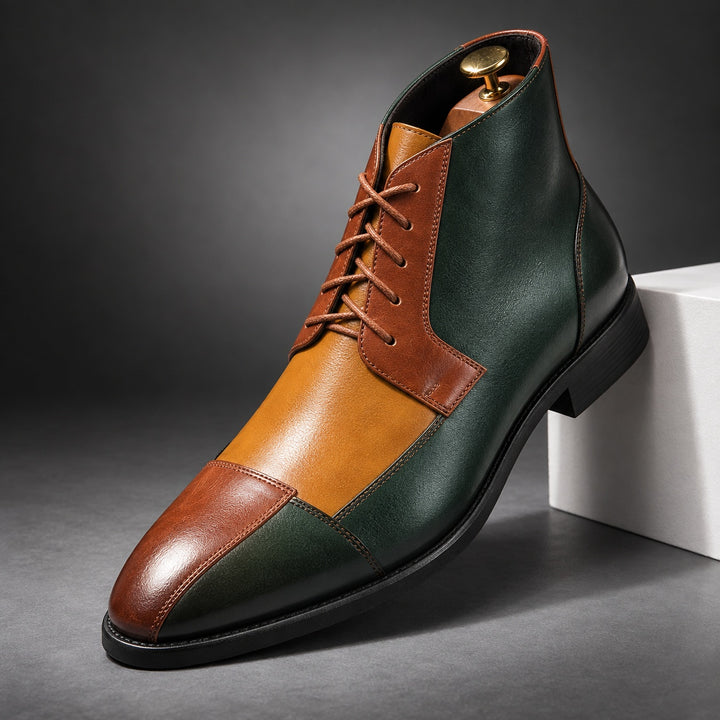 Captoe Colorblock Ankle Boots — ce_angle_01