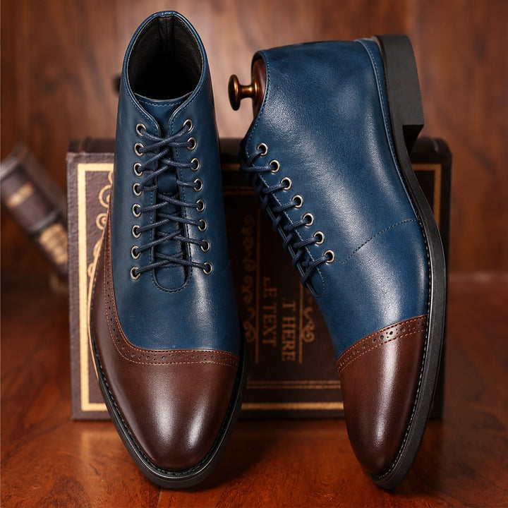 Captoe Colorblock Ankle Boots — ce_angle_01