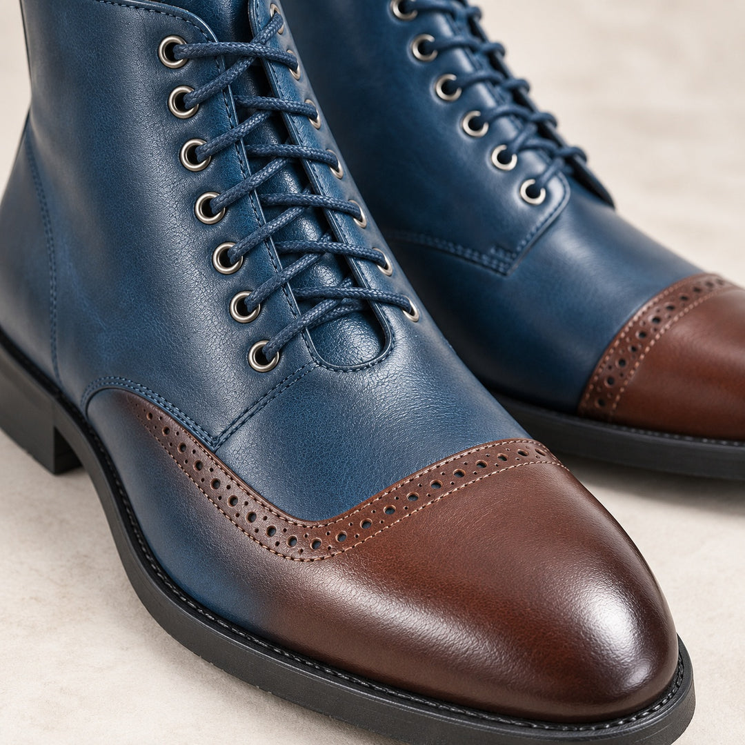 Captoe Colorblock Ankle Boots — ce_metastatic_01