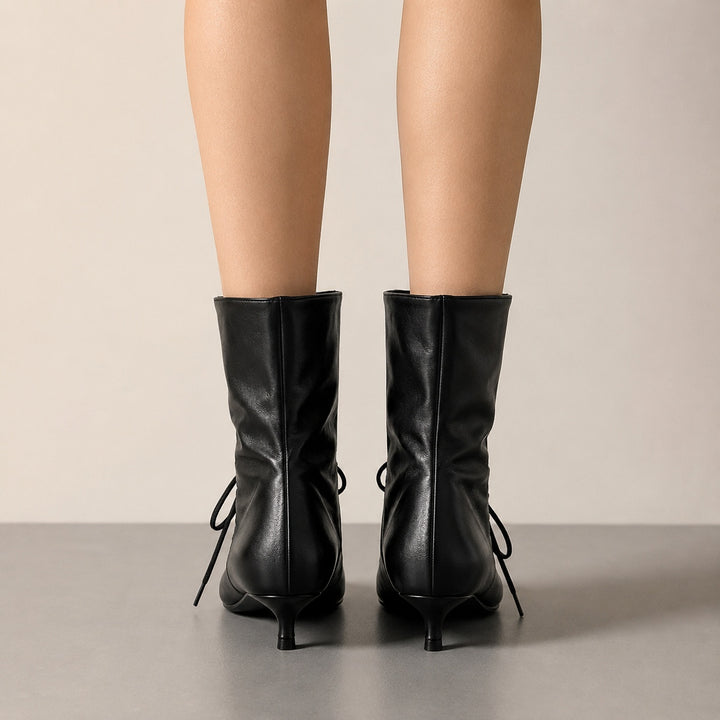 Cavaliera Lace-Up Pointed Ankle Boots — ce_pivot_back_01