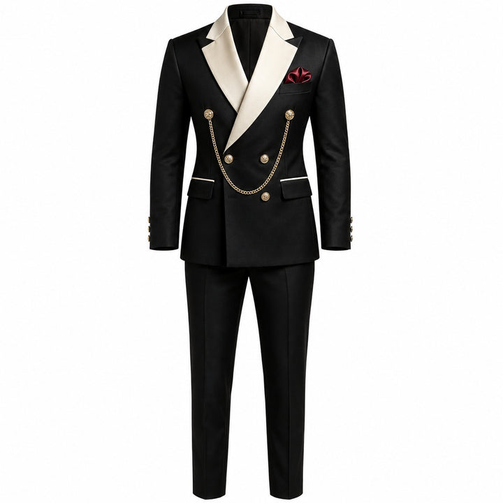 Cavaliere Chain Double-Breasted Tuxedo — ce_wb_01