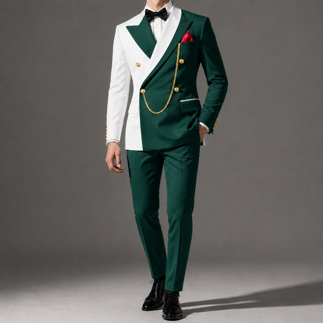 Cavaliere Chain Double-Breasted Tuxedo — ce_studio_03