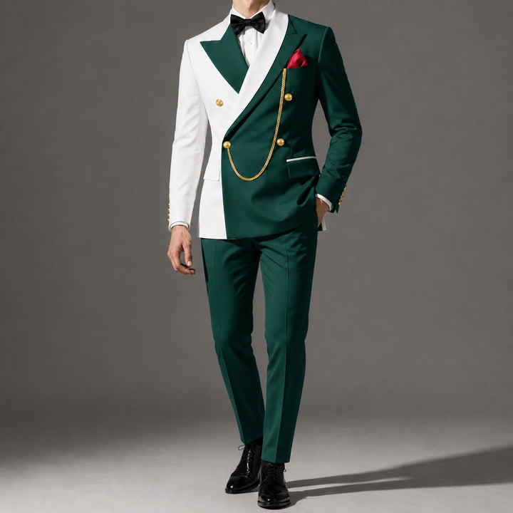 Cavaliere Chain Double-Breasted Tuxedo — ce_studio_03