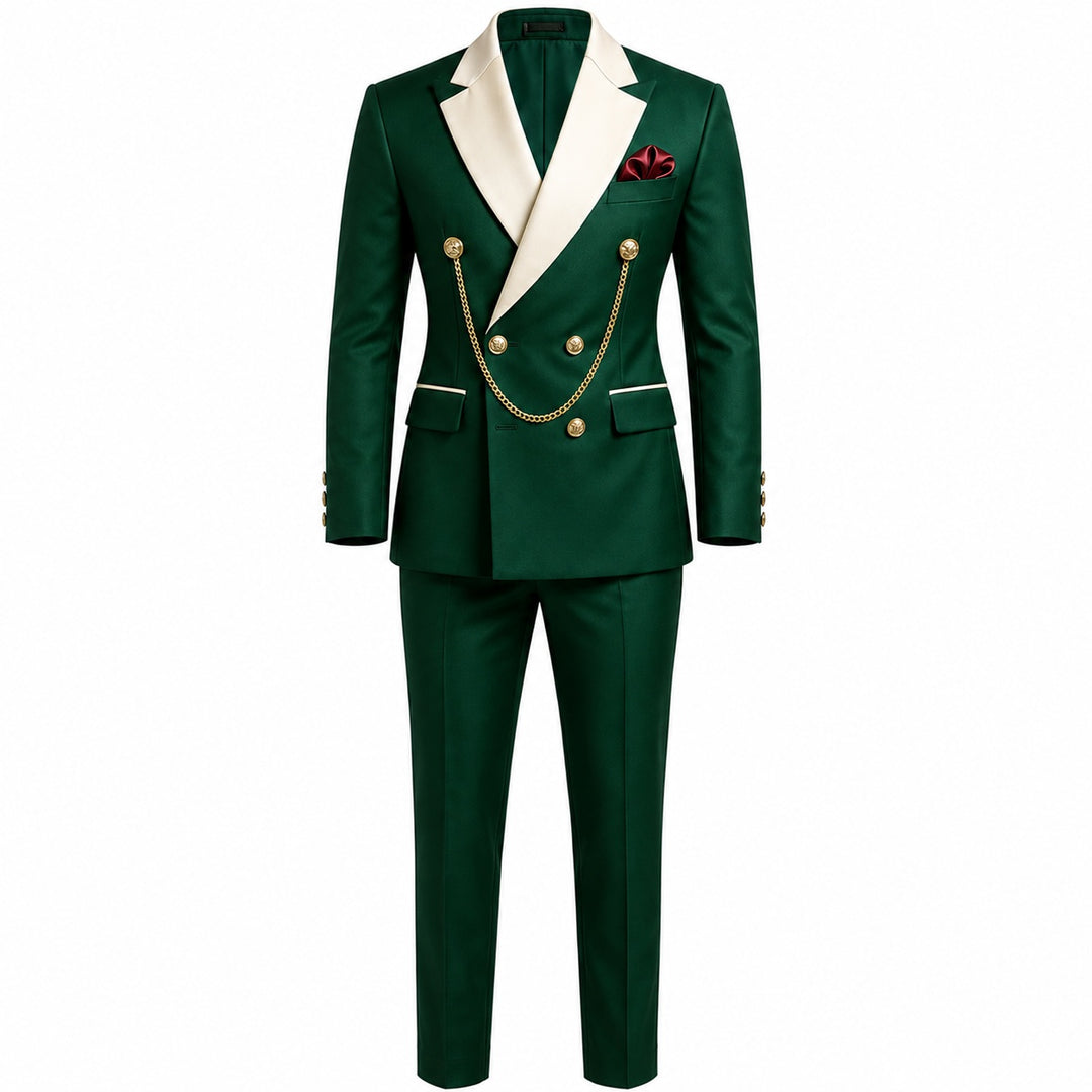 Cavaliere Chain Double-Breasted Tuxedo — ce_wb_01