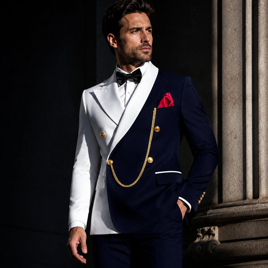 Cavaliere Chain Double-Breasted Tuxedo — ce_metastatic_04