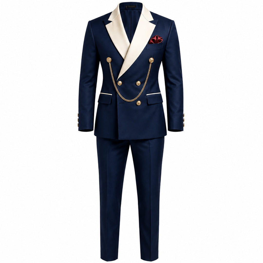 Cavaliere Chain Double-Breasted Tuxedo — ce_wb_01