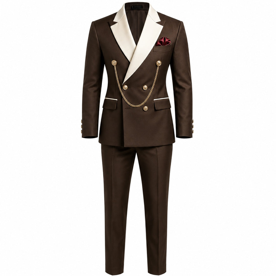Cavaliere Chain Double-Breasted Tuxedo — ce_wb_01