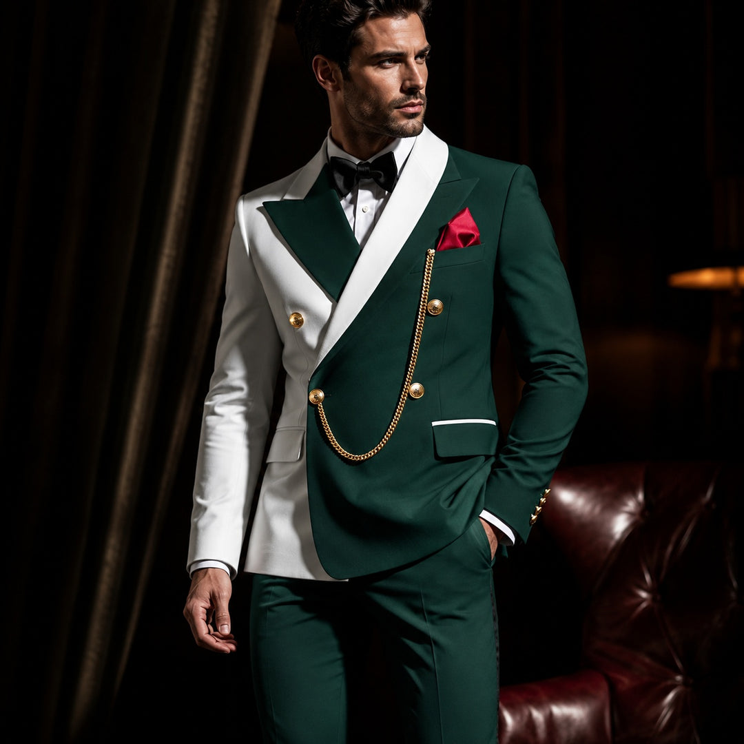 Cavaliere Chain Double-Breasted Tuxedo — ce_metastatic_05