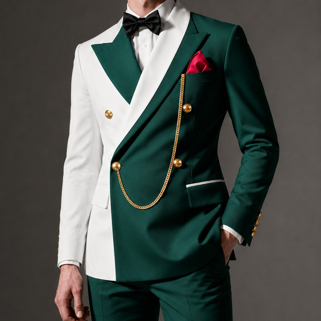 Cavaliere Chain Double-Breasted Tuxedo — ce_studio_05
