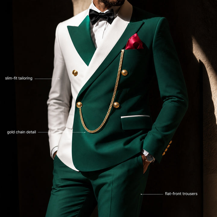 Cavaliere Chain Double-Breasted Tuxedo — ce_metastatic_07