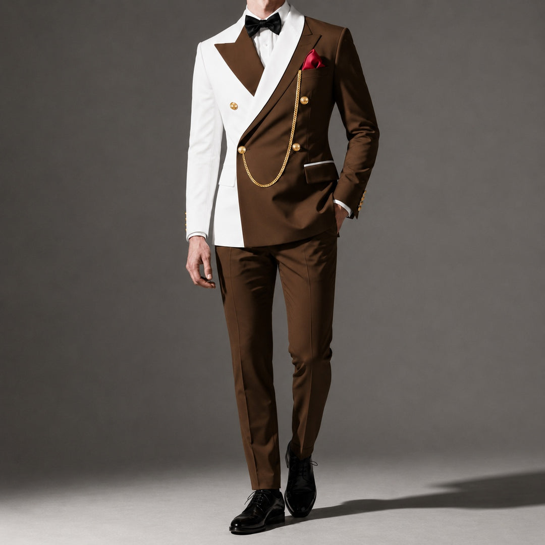Cavaliere Chain Double-Breasted Tuxedo — ce_studio_07
